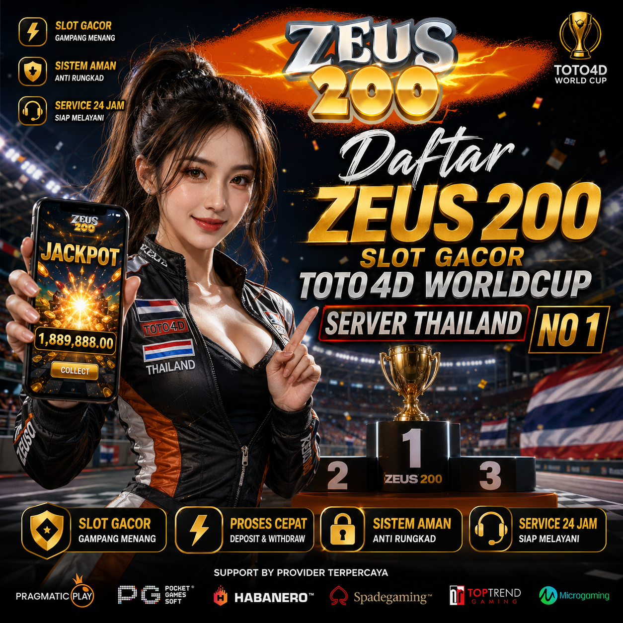 ZEUS200 Daftar Slot Gacor Toto4d Worldcup Server Thailand No 1